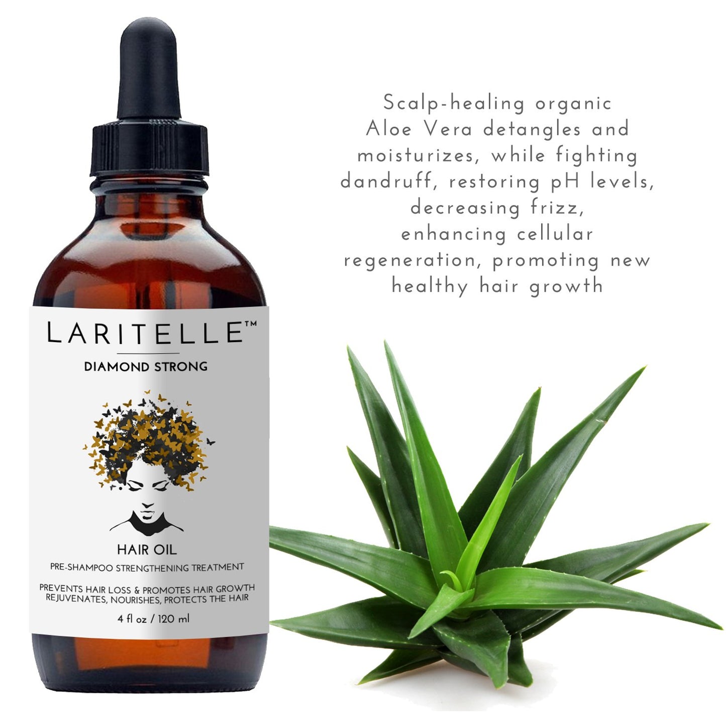 Laritelle Organic Hair Loss Prevention for Men & Women 4 oz | Prevents Hair Shedding, Promotes New Healthy Hair Growth & Scalp Health | Rosemary, Lemongrass, Ginger & Cedarwood | GMO-free. Vegan