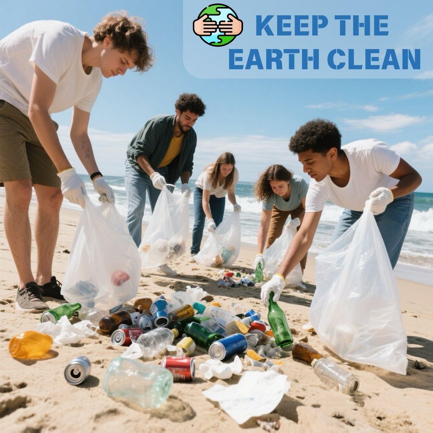 30 33 40 Gallon Clear Trash Bags, 260 Count High Density Garbage Bags, Made in USA, Recycling Trash Can Liners, Puncture-Resistant Plastic Waste Bags for Kitchens Yards Offices Commercial