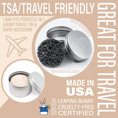 Luxiny Unscented Shampoo Bar for all hair types is Vegan, Sulfate Free and Made in USA. Get up to 60 Washes at Home or use as a Travel Shampoo. Great for strenghtening shampoo for sensitive skin.