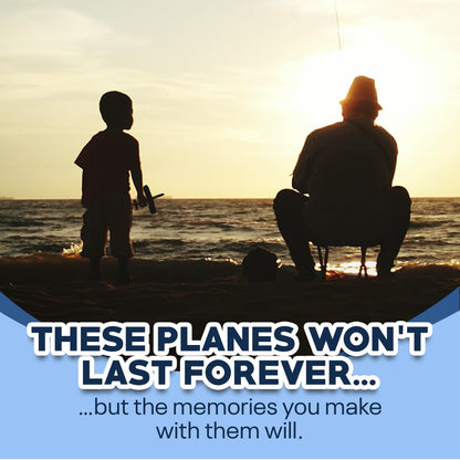 GRANITE MOUNTAIN PRODUCTS Balsa Wood Airplane Kits | Plane Toys Set - 2 Sling Shot Gliders | Pack of 2 Rubber Band Launched BalsaWood Gliders | Outdoor Party Favors, Parties, and BBQ's