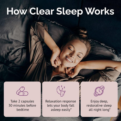Clear Probiotics Sleep Supplement with Holy Basil & Magnesium