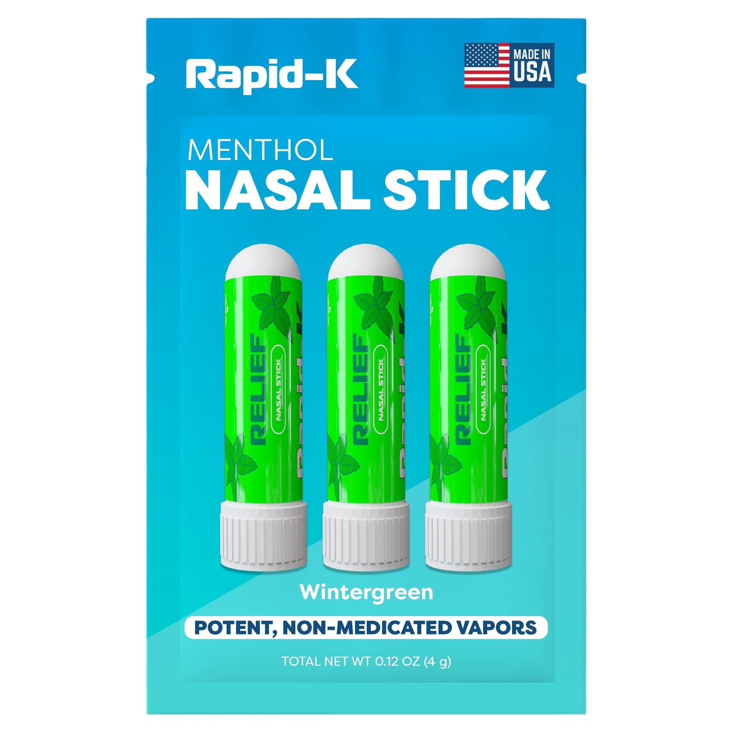 Nasal Sticks (Wintermint) – Nasal Inhaler Stick for Allergy Support, Sinus Relief, Focus Boost – Menthol Vapor Inhalers with Essential Oils (Relief)