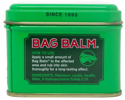 Bag Balm Vermont's Original Skin Moisturizer - Full Body Hydrating Skin Care: Dry Hands, Lips, Face, Feet & More - Unscented, Cruelty & Paraben Free - Day & Night, Men & Women (Made in USA)