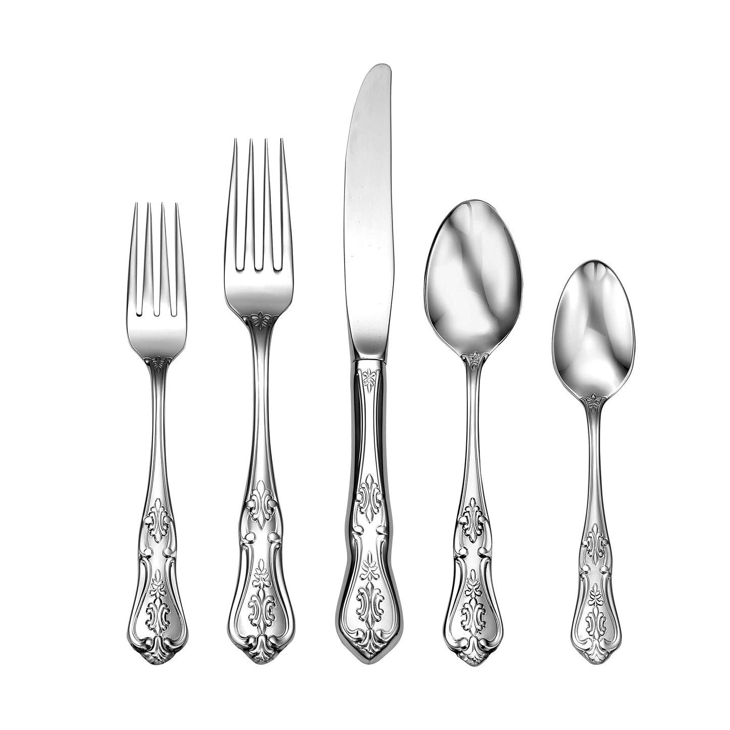 Liberty Tabletop Kensington 60 Piece Silverware Set Service for 12 Flatware Made in the USA