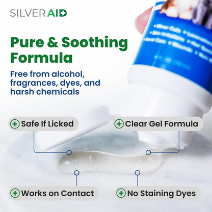 Hot Spot Treatment Gel for Dogs Colloidal Silver Wound Care for Cuts, Bites, Rashes, Skin Irritations & Ulcers, Dog Wound Care Solution, 4.0 Ounces - Vet Recommended & Made in USA