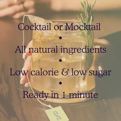 SAYSO Spicy Margarita, Cardamom Paloma, and Hibiscus Cosmopolitan (Skinny) & Honey Rosemary Moscow Mule Cocktail Mix Variety Pack | (Low-Calorie & Low Sugar Cocktail Tea Bags), 8-Pack Assorted