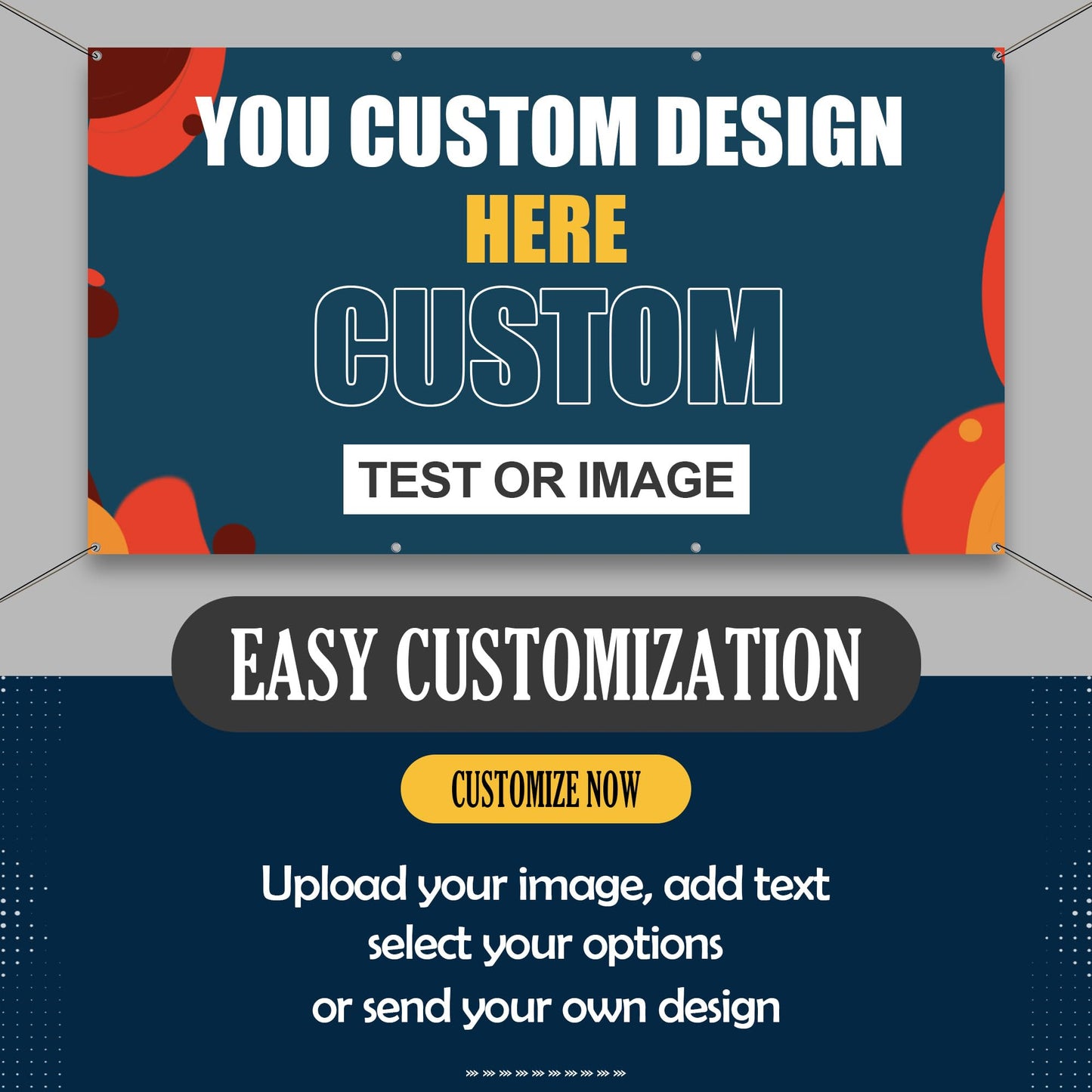 Tapuayts Custom Banners for Business Canvas Prints Indoor or Outdoor Use Personalized Banners and Signs Customize for Event Birthday Graduation Christmas Weddings Party Decoration