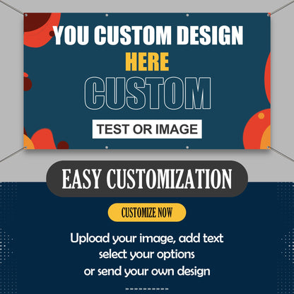 Tapuayts Custom Banners for Business Canvas Prints Indoor or Outdoor Use Personalized Banners and Signs Customize for Event Birthday Graduation Christmas Weddings Party Decoration
