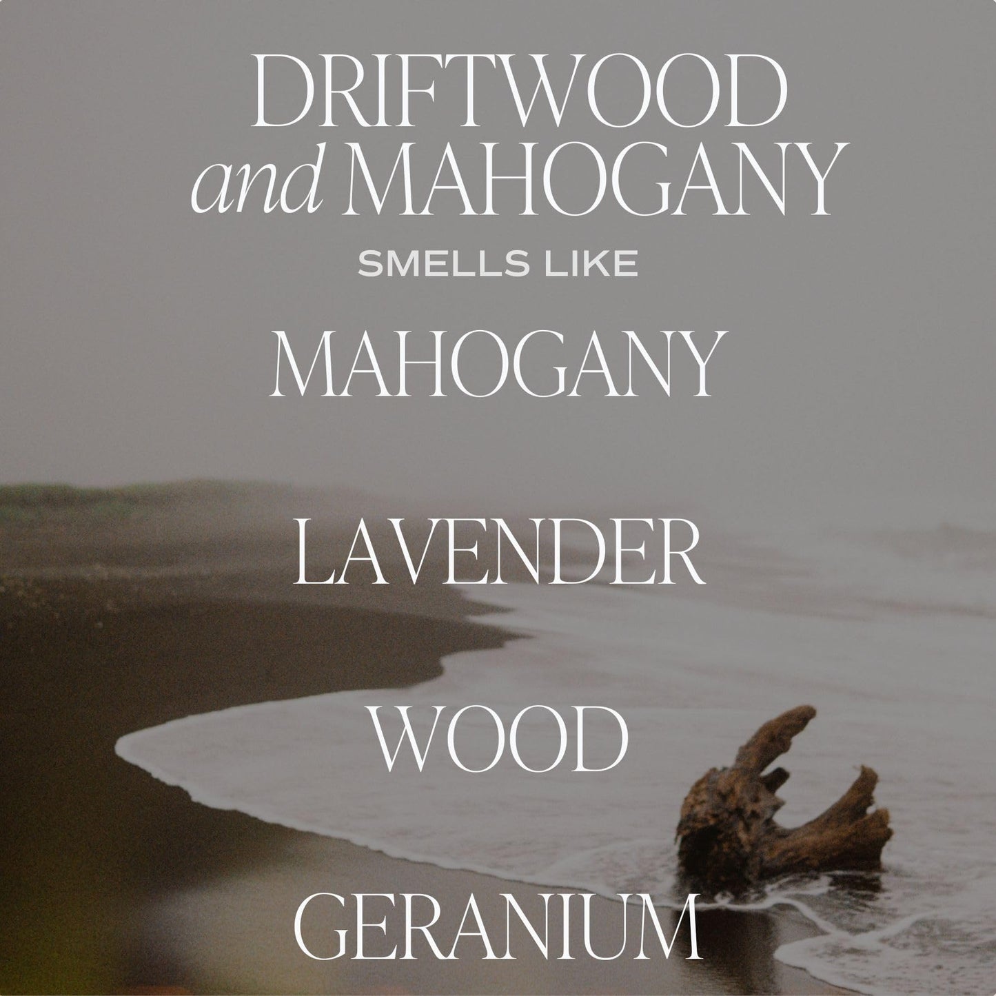 Sweet Water Decor Driftwood and Mahogany Soy Candle - Fresh Lavender, Geranium, Warm Mahogany, and Earthy Wood Scented Candles for Home - 9oz Amber Jar + Metal Lid, 40+ Hour Burn Time, Made in the USA