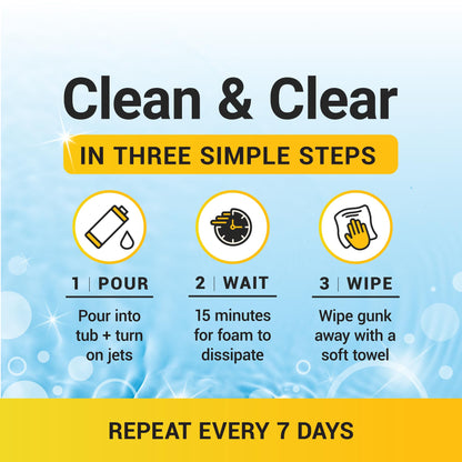 Bio Ouster 3in1 Weekly Hot Tub Cleaner, Conditioner, Clarifier - Hot Tub Chemicals for Standard & Inflatable Spas - Spa Chemicals for Crystal Clear & Sparkling Clean Water - Made in USA (32oz)