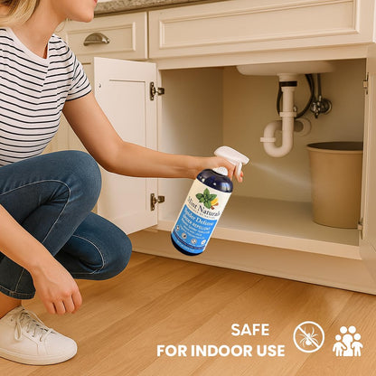 Mint Naturals Spider Defense Spray – USDA Organic Peppermint Oil Scent for Indoor Areas, Offices, Garages, RVs & Cabins – Plant-Based Mint Home Spray for Storage & Entry Points – 16 oz USA