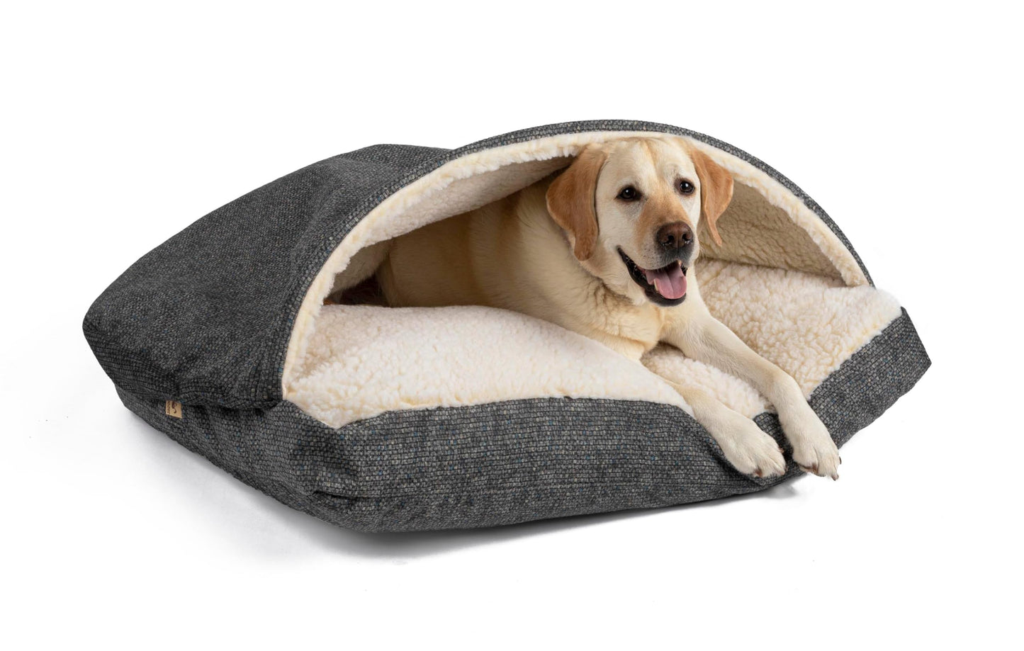 Snoozer Pet Products Luxury Rectangle Cozy Cave Dog Bed with Microsuede, Showdog Collection, Small, Merlin Pewter