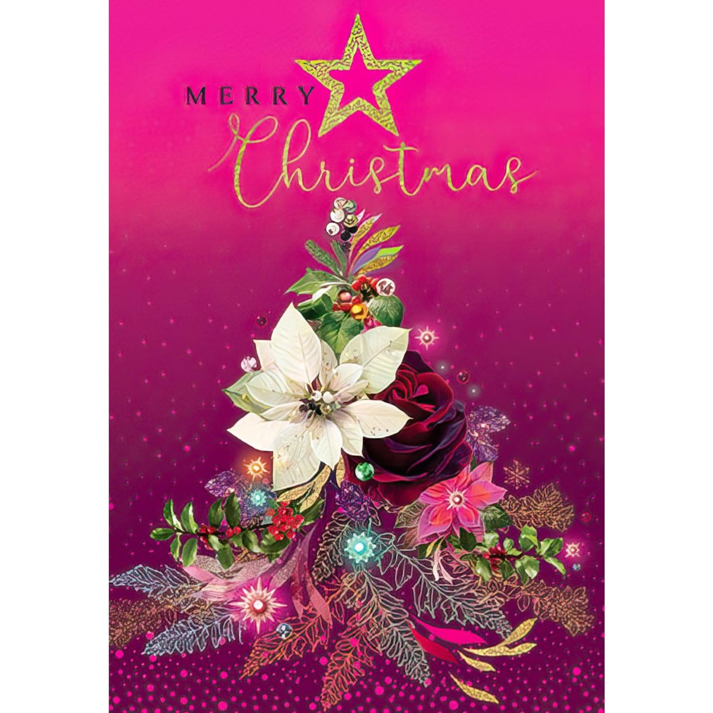 Leanin' Tree - Made In USA - A Holiday Formal Affaire by Lara Skinner - Pack of 20 Boxed Christmas Cards with Envelopes Merry Christmas Cards 2025 Bulk, Perfect for Sending Xmas Holiday Greetings