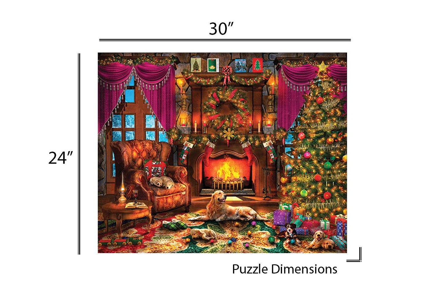 Springbok's 1000 Piece Jigsaw Puzzle Cozy Christmas - Made in USA