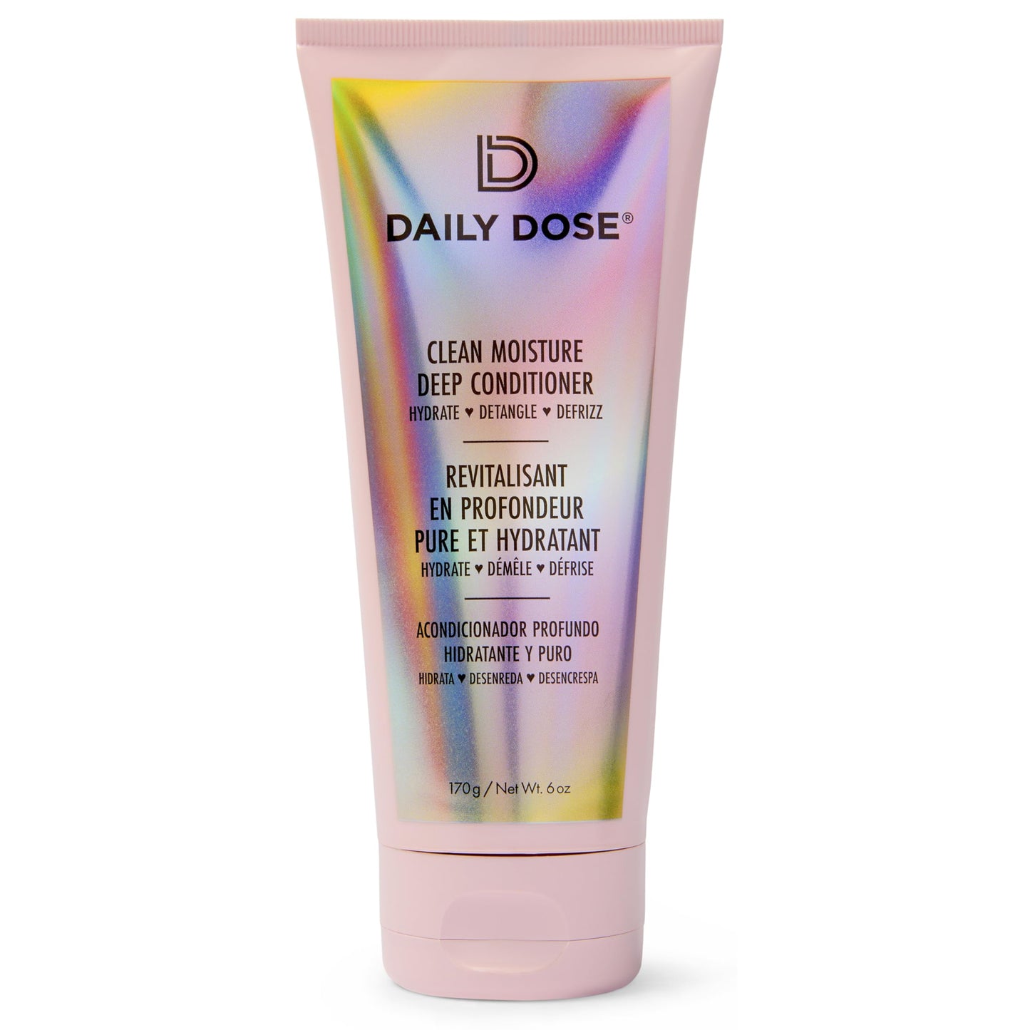 DAILY DOSE Clean Moisture Deep Conditioner – Hydrating Hair Mask for Dry, Damaged & Frizz-Prone Hair. Restores Moisture, Softness & Shine – Vegan, Sulfate-Free, Paraben-Free – 6 oz