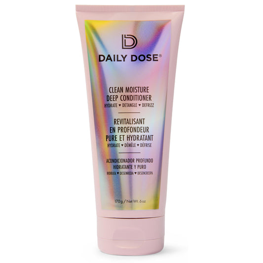 DAILY DOSE Clean Moisture Deep Conditioner – Hydrating Hair Mask for Dry, Damaged & Frizz-Prone Hair. Restores Moisture, Softness & Shine – Vegan, Sulfate-Free, Paraben-Free – 6 oz