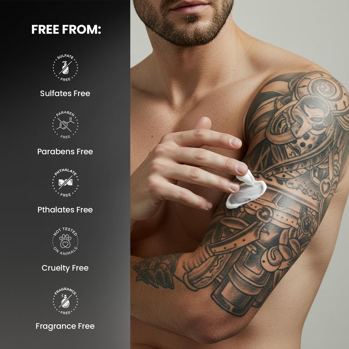 Tattoo Aftercare Cream for Soothing & Moisturizing: Healing & Soothing Aftercare Lotion for Microneedling, Microblading & Piercing - Tattoo Skin Care for New & Old Tattoos - 5 oz / 150ml