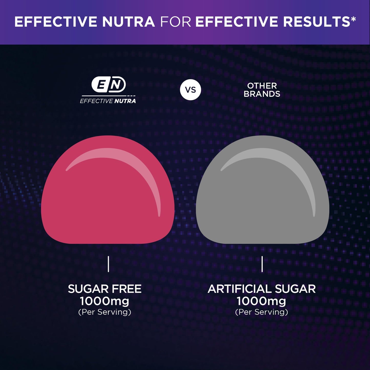 EFFECTIVE NUTRA Resveratrol Gummies 1500mg | Sugar-Free Supplement for Antioxidant Support, Immunity, Heart Health, and Brain Function | 45-Day Supply, Natural Berry Flavor, Made in USA (90 Count)