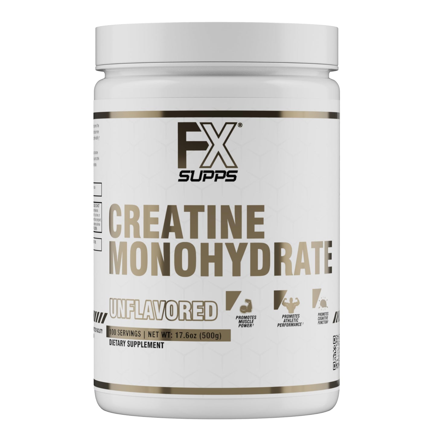 FXSUPPS Creatine Monohydrate Powder | Unflavored Micronized Creatine Powder | Fast-Absorbing Keto-Friendly Micronized Creatine Monohydrate | Creatine Powder for Muscle Gains and Recover