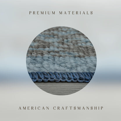 Maples Rugs Pelham Vintage Kitchen Rugs Non Skid Washable Accent Area Carpet [Made in USA], 1'8 x 2'10, Navy/Grey