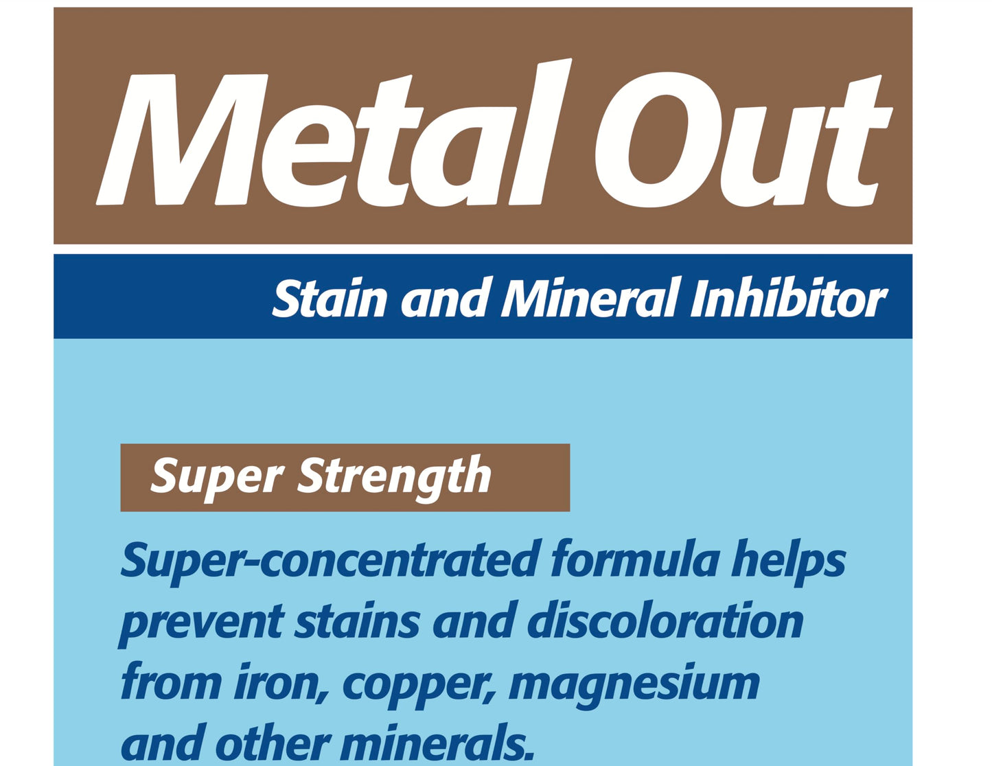 Pool Mate 1-Quart Concentrated Metal Out Stain and Mineral Inhibitor, Pool Metal Remover, Stain Remover, Made in USA