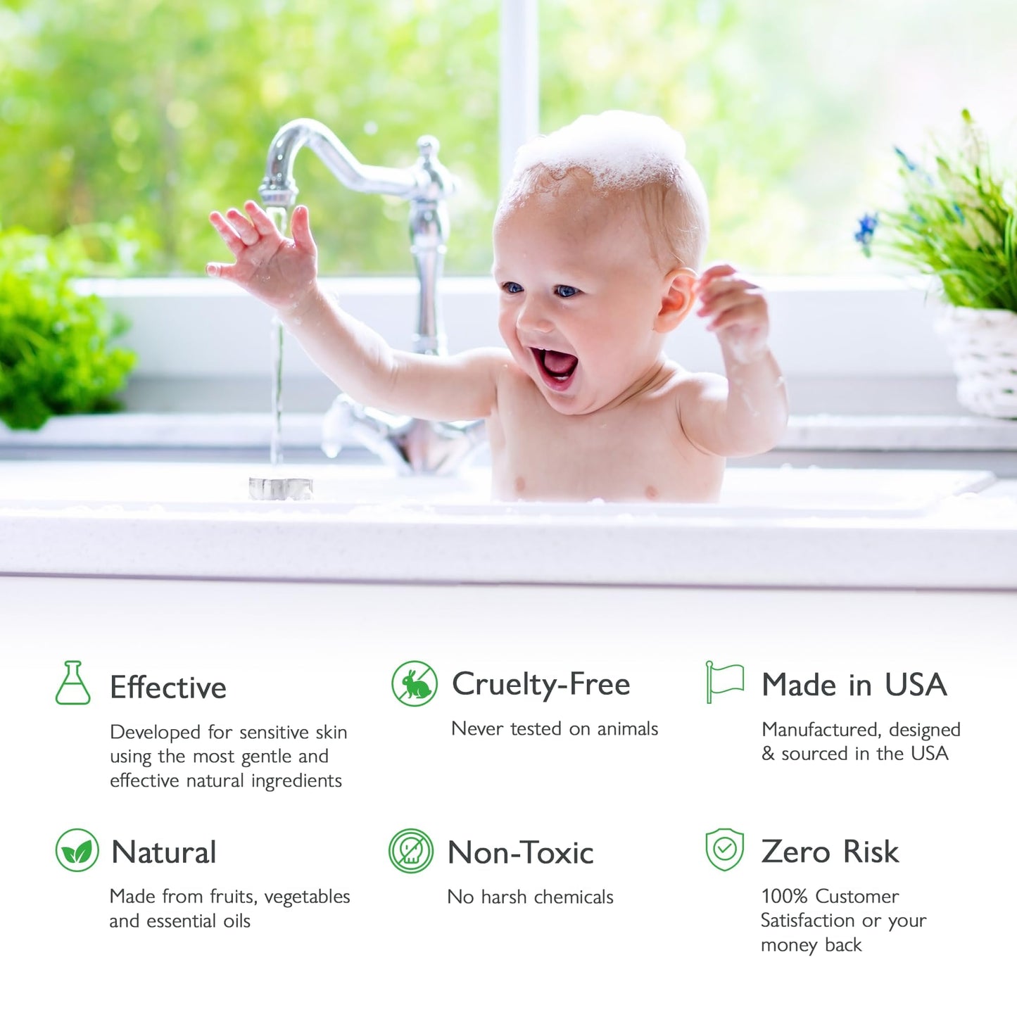 SoCal Suds & Company 2oz Organic Baby Wash & Shampoo- Fragrance Free- 2 Pack