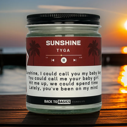 Back to Basics Candles | Sunshine - 9oz Soy Wax Lavender Scented Candle for Home Decor, Birthday Gifts for Women, Men, Best Friend | Relaxing Aromatherapy Made in USA