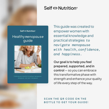 SELF NUTRITION Menopause Support for Women -All-Natural, Hormone-Free Perimenopause & Menopause Support. Unique Blend for Hot Flashes, Mood, Energy, Sleep & More. Vegan, Gluten-Free, 60 Capsules.