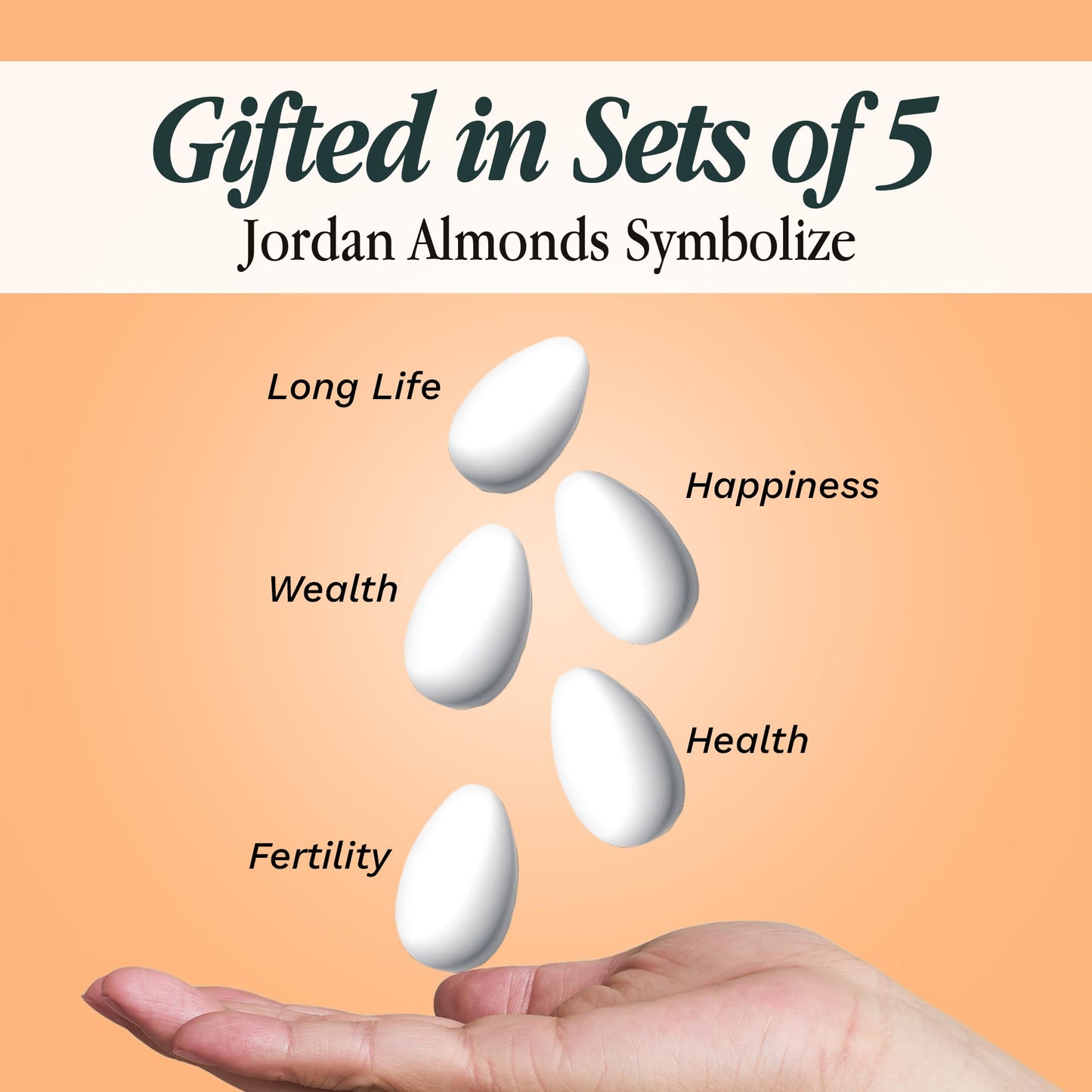 Snackathon Jordan Almonds, White Candy-Coated Almonds, 1 LB Resealable Bag, Made in USA, Bulk Italian Confetti Wedding Favors, Baby & Bridal Showers, Party Buffets, Events & Holidays