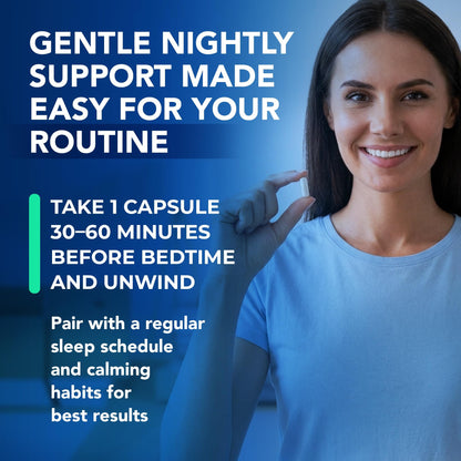 Sleep Supplement with Melatonin 5mg - Made in USA, Vegan, Non-GMO, Non-Habit Forming Deep Sleep Supplements for Adults - With Magnesium Glycinate, Ashwagandha, L-Theanine, Valerian Root - 60 Capsules