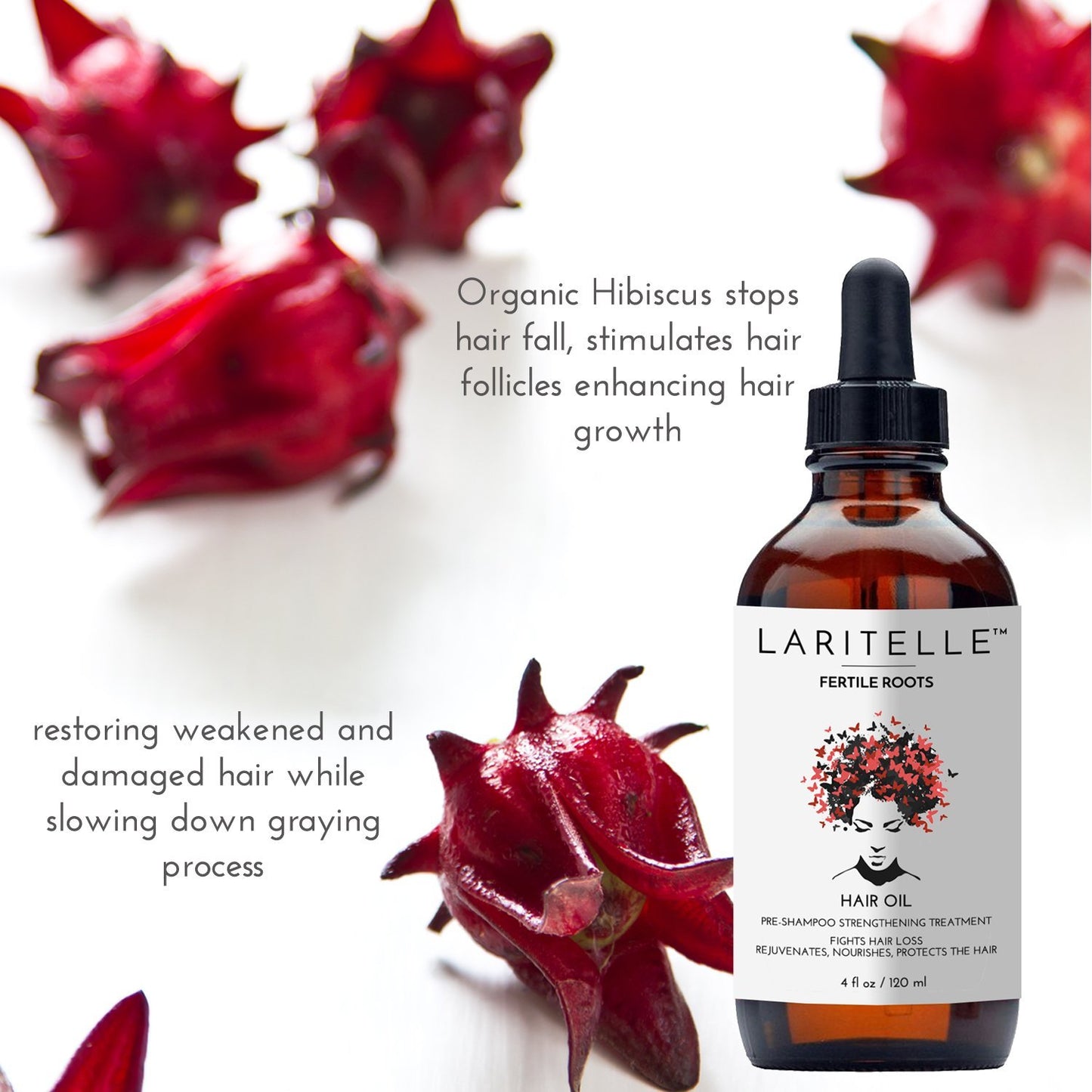 Laritelle Organic Hair Loss Treatment for Men and Women | Fortifying, Strengthening and Follicle Rejuvenating | Stops Hair Shedding, Promotes New Hair Growth | GMO-free. Vegan | 4 oz