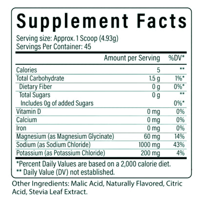 Hydrate Pro Clinical-Grade Electrolyte Powder | 1000mg High-Sodium Formula | POTS & Dysautonomia Support | Sugar-Free | 45 Servings (Fruit Punch)
