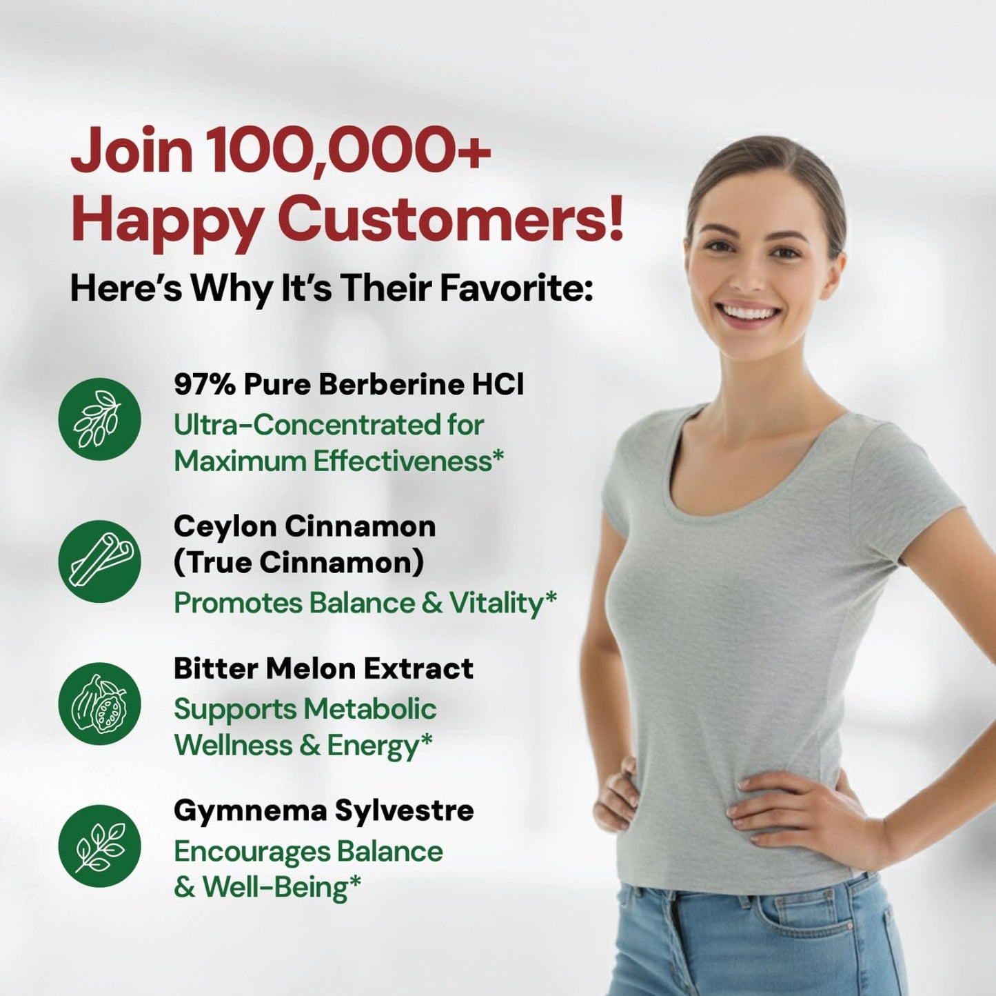 ForestLeaf Berberine Supplement - 1300mg per Serving - Ultra High Potency Berberine HCl with Ceylon Cinnamon, Bitter Melon & Gymnema - Weight Management Support - 90 Caps