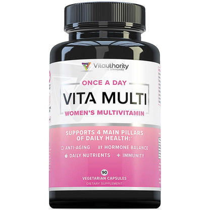 Multivitamin for Women Women’s Daily Multi-Vitamin Supplement with DIM, Iodine, Ashwagandha Supports Youthful Complexion, Healthy Cortisol and Estrogen Balance 30 Day Supply