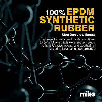 Miloo Rubber Bungee Cords with Hooks - Heavy Duty Tarp and Cargo Straps - Made in USA - 10 Inch Pack of 10