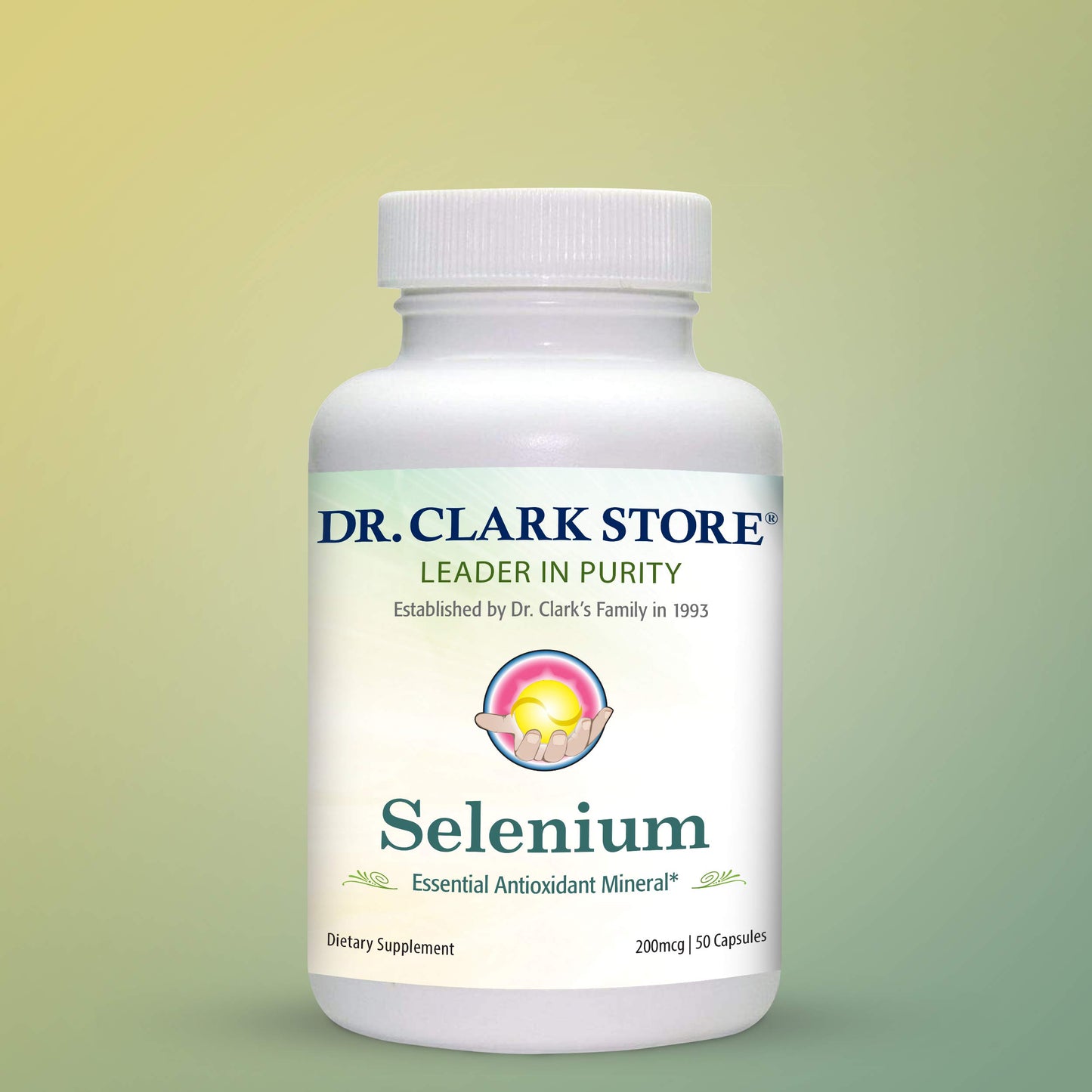 Dr. Clark Selenium Supplement 200 Mcg - Dietary Capsules with Essential Mineral - Improves Thyroid Function, Immune Support - 100 Capsules