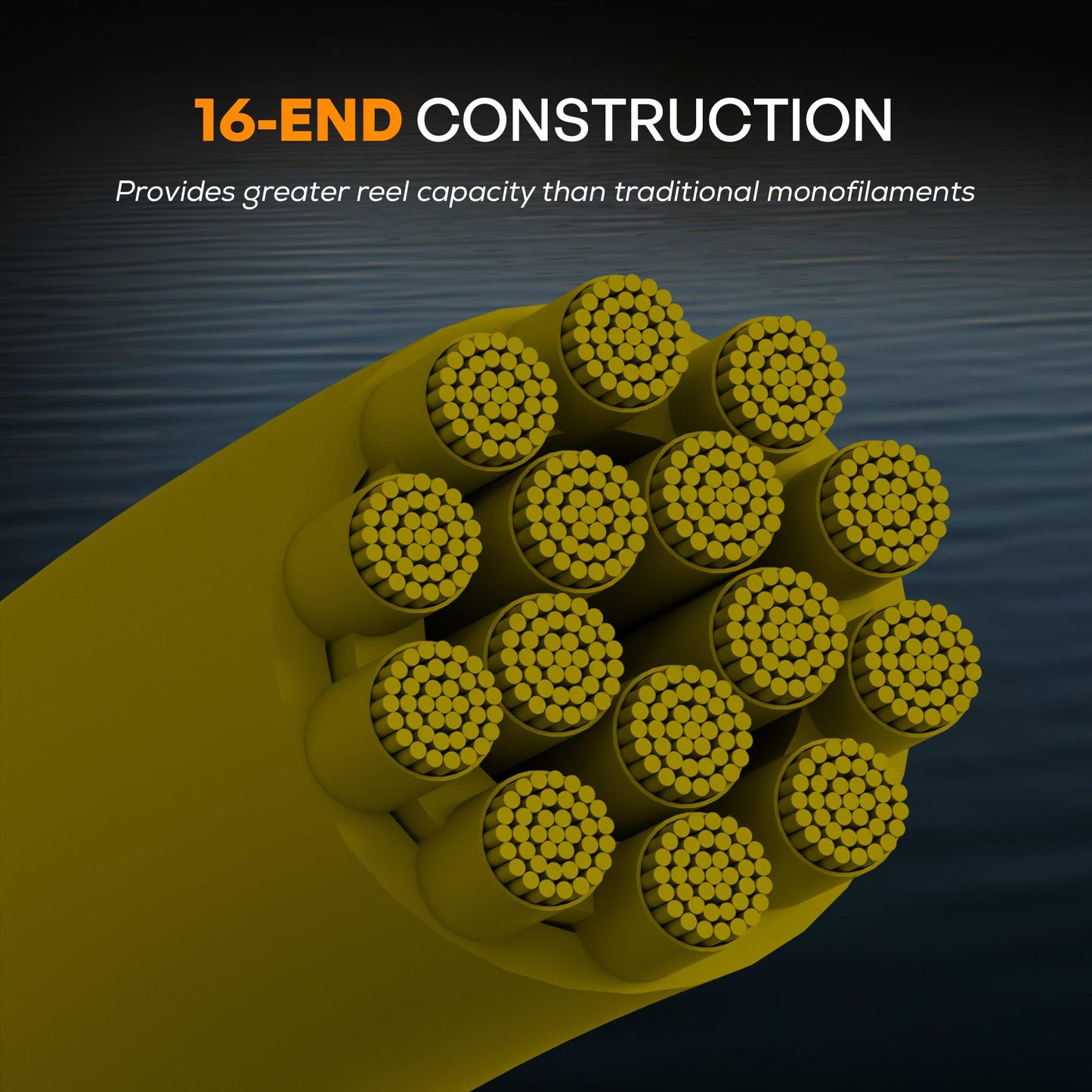 FINS Hollow Core Braided Fishing Line - USA Made, Spliceable Braid for Bluewater Angling, Superior Knotless Leader Transition - 16-Strand for Increased Reel Capacity - White - 130 lb - 100 Yds