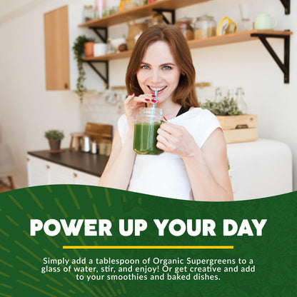 Paleovalley Organic Supergreens Powder - 23 Superfoods with Prebiotic Fiber for Energy and Immunity Support - No Cereal Grasses for Maximum Absorption - Tropical, 30 Servings