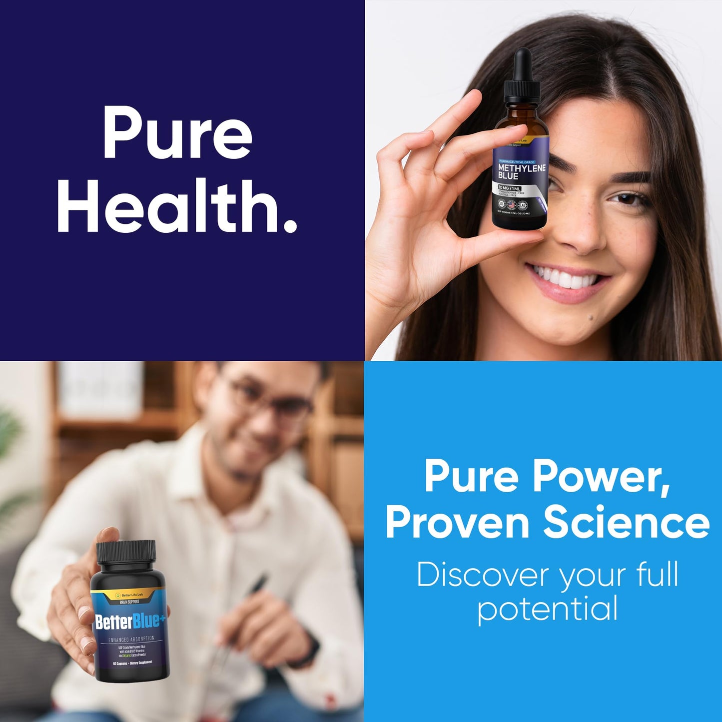 Methylene Blue Capsules & Tinctures Bundle Pack – Cognitive Support & Cellular Energy Boost