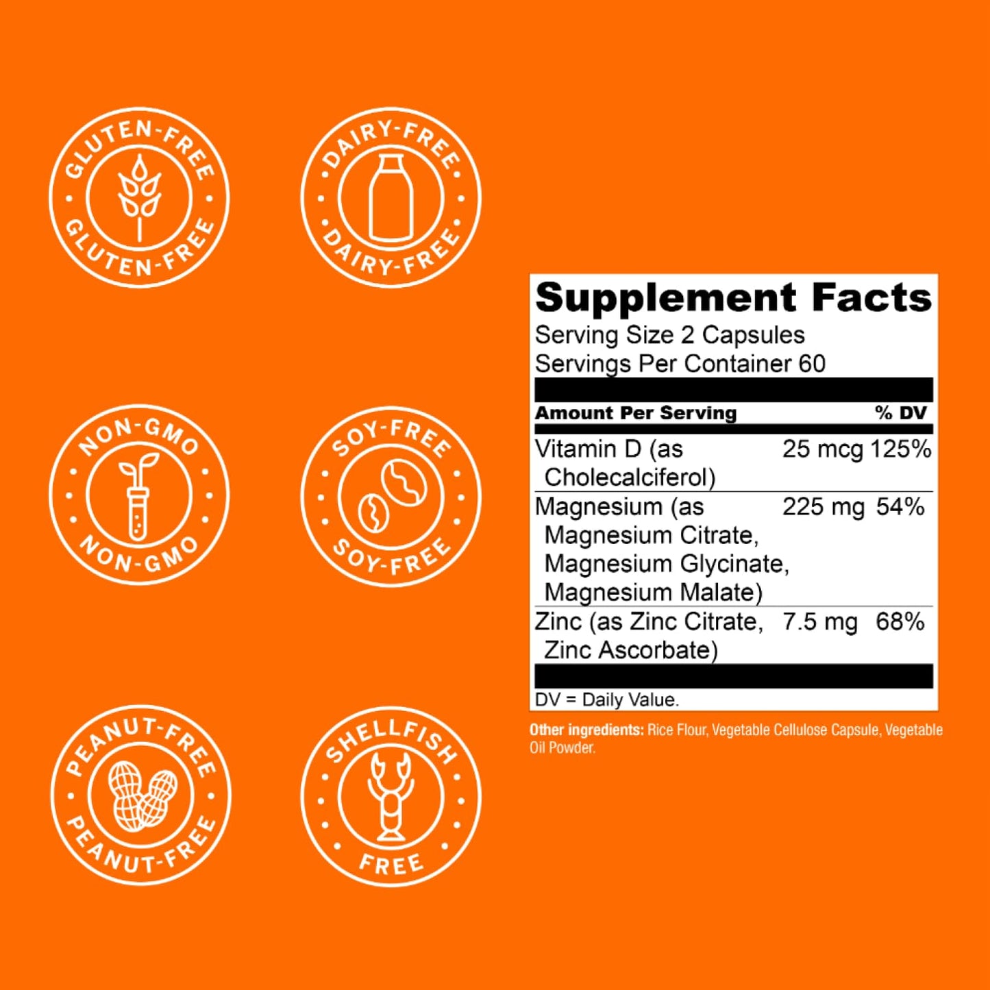 Live Conscious Magwell Magnesium Zinc & Vitamin D3 - Magnesium Glycinate, Malate, & Citrate - Triple Supplement for Women & Men - for Sleep, Bone, Heart, Immune Support - 120 Caps