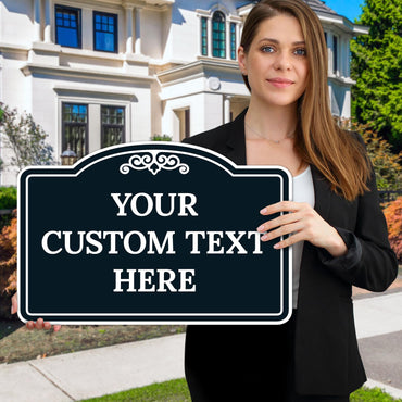 Custom Decorative Sign, Personalized Metal Sign for Business, Driveway, Home, Airbnb, Office Door Plaque, ACM, Fade Resistant, Made in USA by Sigo Signs