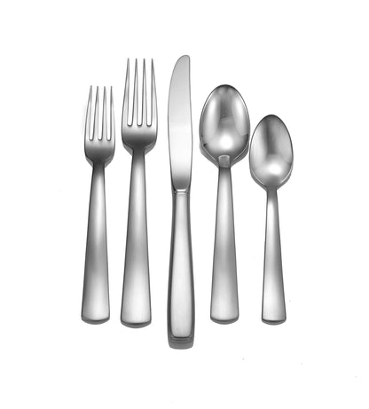 Liberty Tabletop Satin America 65-piece 18/10 Flatware Set Service for 12, Includes Serving Pieces Made in USA