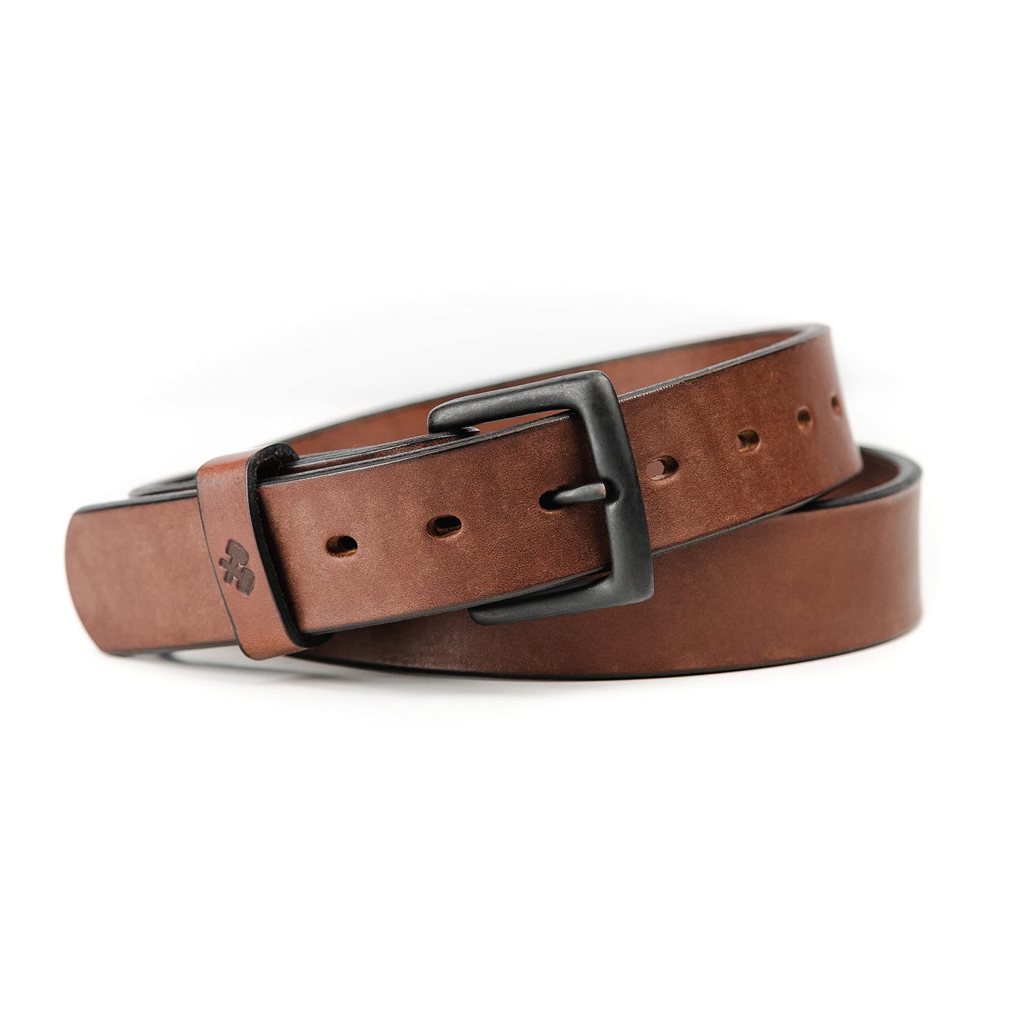 Main Street Forge All American Leather Belt | Made in USA | Men's Heavy Duty Work Belt | Brn-42