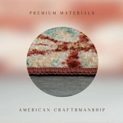 Maples Rugs Reggie Floral Runner Rug - Made in USA - Washable, Non Slip Indoor Carpet for Kitchen, Hallway, and Laundry Room, 1'8 x 5, Merlot