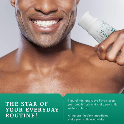 SprinJene Natural Toothpaste – Fluoride Free Clove & Mint Toothpaste for Healthy Gums & Fresh Breath – Gum Care with Patented Black Seed Oil & Zinc – Made in The USA (2 Pack)