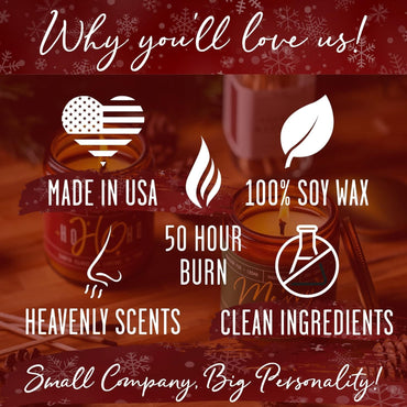 Hot Chocolate Candle - w/Hot Cocoa and Cream Candle I Infused with Scented Essential Oils I 9oz Reusable Jar, Long-Lasting 50 Hour Burn I Non-Toxic I Made in The USA