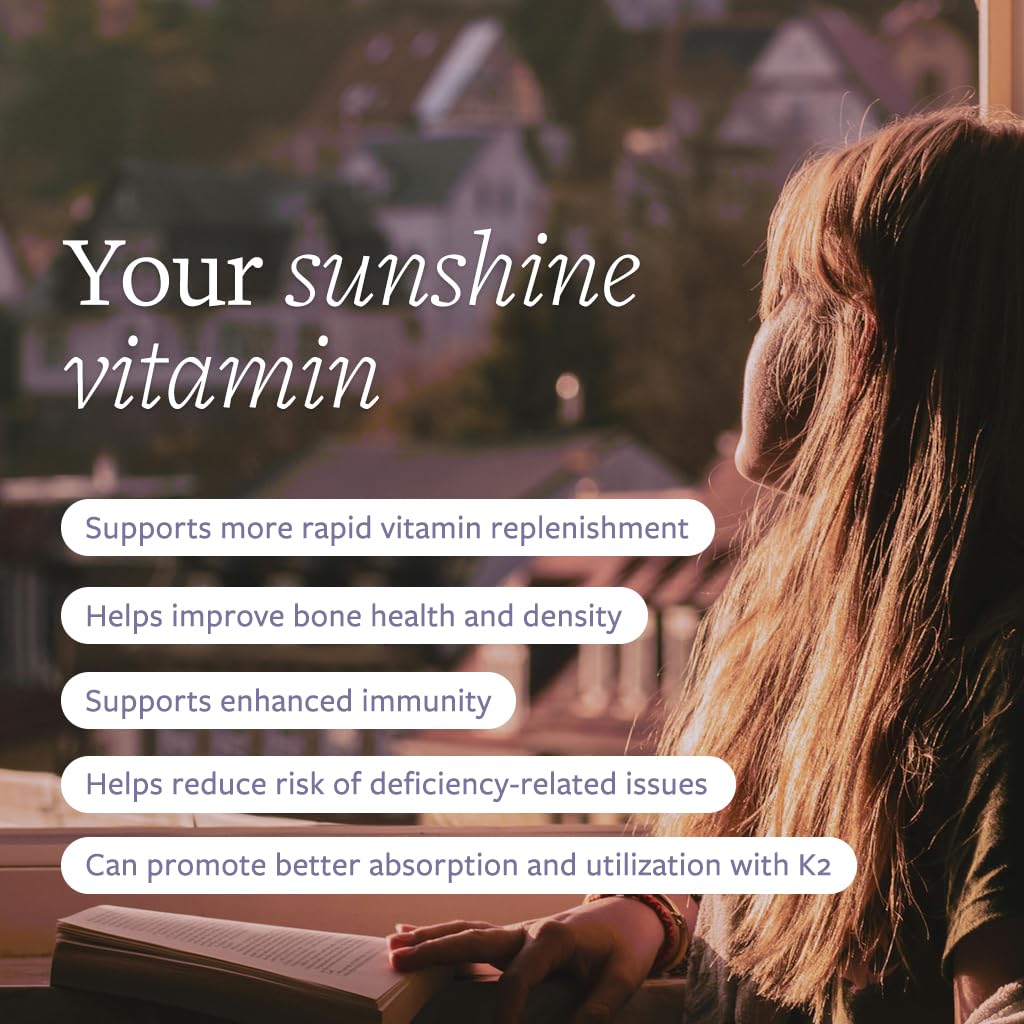 Clean Program Vitamin D3 K2 - Vegan D3 Plus K2 Capsules for Bone Health, Mood & Immune Support, Non-GMO, Gluten-Free, Soy & Dairy-Free, Rapid Vitamin Replenishment, 30 Count