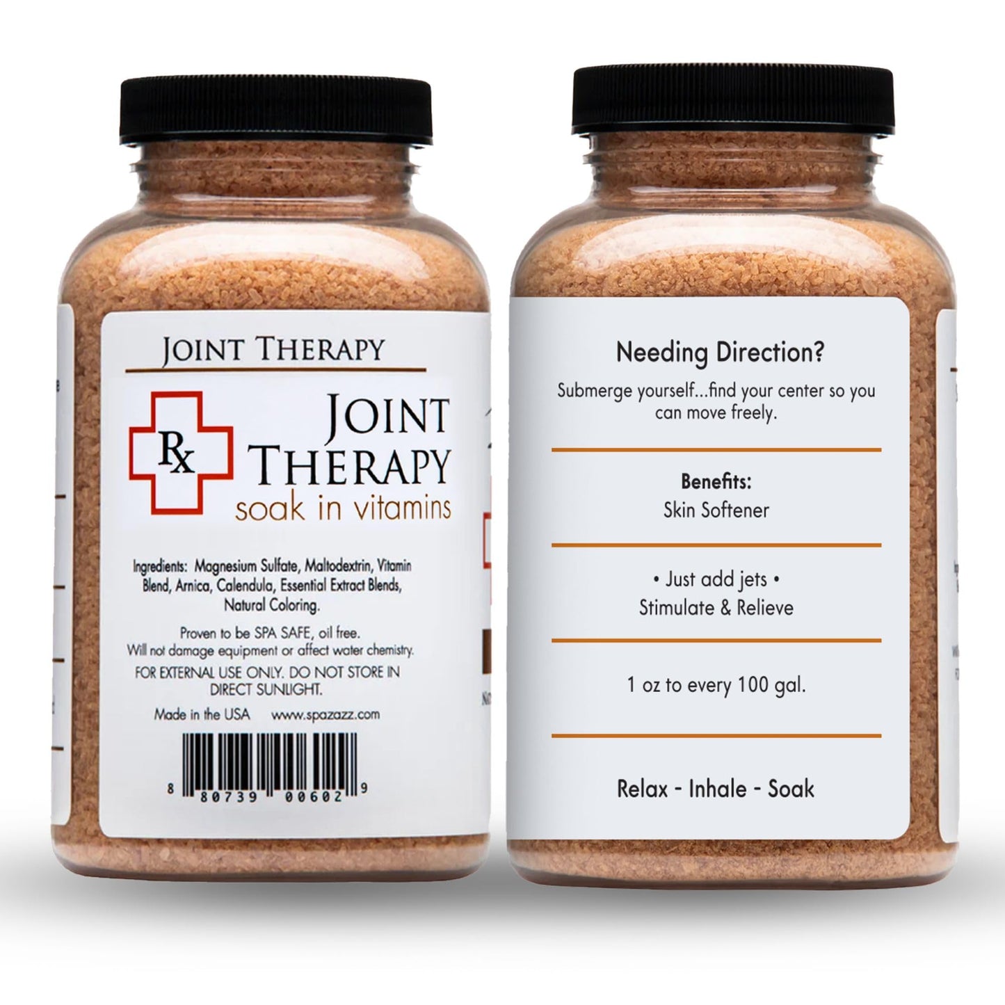 Spazazz Hot Tub Aromatherapy RX Muscle Detox Joint Bath Salt Crystals Bundle. Three Jars of 19oz Spazazz Hot Tub Crystals with Hot/Cold Towel and 5-Point Full Body Massager