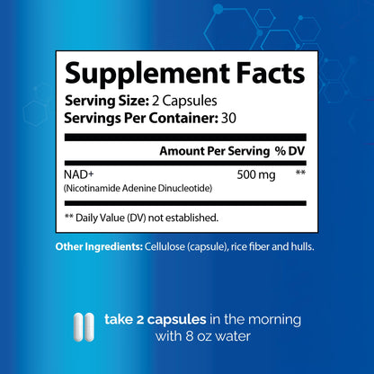 HARMONIFY NAD Supplement 60 Capsules, Proudly USA Company, Non-GMO & Gluten Free, 1 Month Serving, 1000 Mg Per Serving