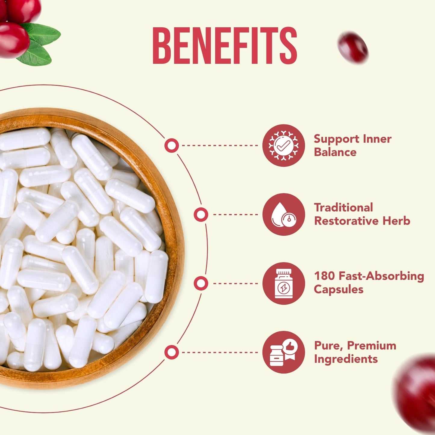 High Strength Berberine Supplement 500mg - Once Daily Potent Berberine 500mg Antioxidant Quercetin Supplement for Heart Aging and Vitality Support - Vegan Friendly & Made in the USA (180 Servings)